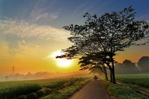 Bahagia suasana kampung